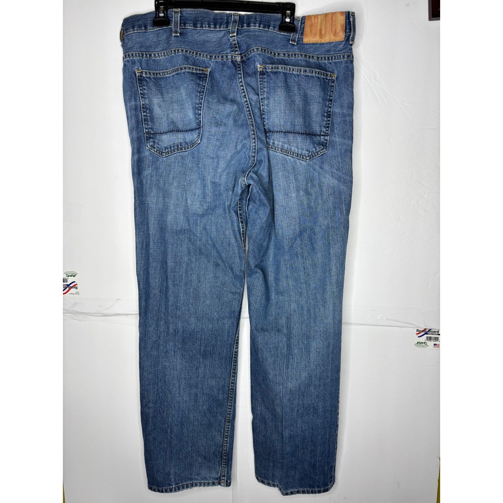 Nautica Jeans Co Mens 38x32 Medium Wash Straight Leg Denim Blue Pants‎ 100% cot
